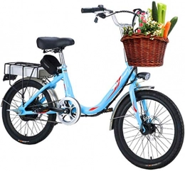 Fangfang vélo Vélos électriques, Adulte Lady vélo électrique, 20 pouces Mini vélo électrique 7 Vitesse de transmission Gears 48V 8 / 10Ah Batterie Commute Ebike avec siège arrière double Freins à disque , Bicyclette