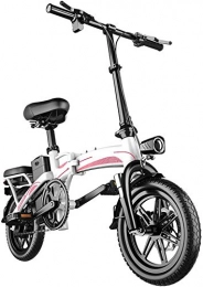 FanYu vélo Vélos électriques Pliables pour Adultes 400W e vélo 48V 16Ah Batterie Lithium-ION Amovible Grande capacité Hauteur du Guidon réglable-Blanc