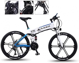 Fangfang vélo Vélos électriques, VTT électrique 350W 26 « » électrique pliant VTT double suspension vélo avec super alliage de magnésium vitesse intégré Roue, 27 vitesses et trois modes de travail , Bicyclette