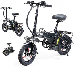 Fangfang vélo Vélos électriques, Électrique pliant Vélo Fat Tire City Mountain vélo Booster alliage léger pliant 400W silencieux moteur E-Bike, double freins à disque, portable facile à ranger dans Caravan, Motocyc