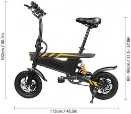 WANGCAI vélo WANGCAI Mini Pliant vélo électrique, 16 Pouces en Alliage d'aluminium Cadre à Vitesse Variable Petit Portable Ultra léger 250W Voyage Pédale Petite Batterie de Voiture Unisexe