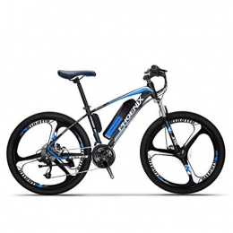 WJSW Vélos électriques WJSW Vélo Montagne électrique pour Adultes, vélos Neige 250W, Batterie au Lithium Amovible 36V 10AH pour, vélo électrique 27 Vitesses, Roues intégrées Alliage 26 Pouces