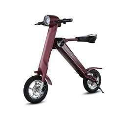 Wonzone vélo Wonzone ddzxc vélos électriques scooter électrique intelligent marche de ville vélo électrique mini vélo électrique pliable outil de marche li-ion ebike (couleur : rouge)