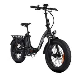 Wonzone vélo Wonzone zxc Vélo électrique pliable Vélo de neige Batterie au lithium Pneu gros (couleur : noir)