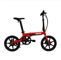 WXJWPZ vélo WXJWPZ Vélo électrique Pliant 16 Pouces Vélo électrique Pliant Vélo électrique Pliable en Alliage D'aluminium E-Bike, Red