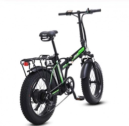 WXJWPZ vélo WXJWPZ Vélo électrique Pliant 4.0 Vélo électrique Beach Cruiser Vélo Booster Vélo Vélo électrique Pliant Vélo électrique 48v Ebike, Black