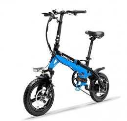 WXJWPZ vélo WXJWPZ Vélo électrique Pliant Vélo électrique Pliant 350W 36V / 8.7A 14 Pouces Frein à Disque Batterie Amovible Jante en Alliage De Magnésium, Blue