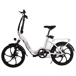 WXX vélo WXX 20 Pouces en Alliage d'aluminium lectrique Pliant Bicycleremovable 36V / 10Ah Lithium-ION Batterie Double intgr Freins Disque Adulte Voyage Petit Batterie de Voiture, Blanc