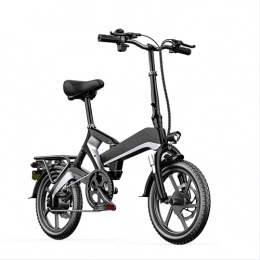 YIZHIYA vélo YIZHIYA Vélo Électrique, 16" Vélo de Montagne électrique Pliant pour Adultes, Absorption des Chocs hydrauliques Roue en Alliage de magnésium 400W E-Bike, 48V10AH Batterie au Lithium Amovible, Noir