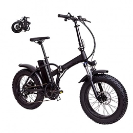 YIZHIYA Vélos électriques YIZHIYA Vélo Électrique, 20" E-Bike Pliable pour Adultes Fat Tire, Batterie au Lithium Amovible, Freins à Disque Avant et arrière, Tout-Terrain Vélo de Montagne électrique Commute Ebike