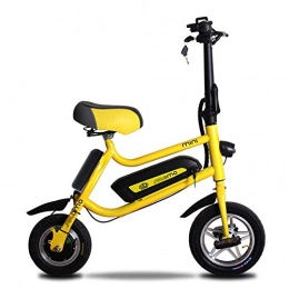 YOUSR Vélos électriques YOUSR Mini Vélo électrique Pliant, Moteur électrique sans Balai Smart E-Bike pour Batterie Au Lithium 36V8Ah / 10.4Ah, 250W, Jaune, 10.4Ah