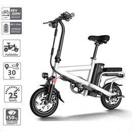 YOUSR Vélos électriques YOUSR Vélo électrique Pliable, Mini-Rouleau pour Vélo électrique électrique 350 W, Léger, avec Une Vitesse Maximale De 25 Km / H Et Une Autonomie De 28 Km White
