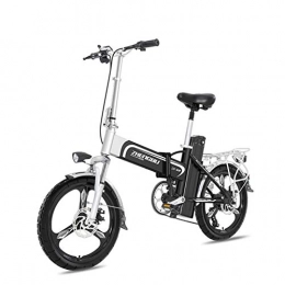 ZBB vélo ZBB Vélo électrique léger Pliable, Roues de 16 Pouces Ebike Portable avec pédale, Bicyclette électrique en Aluminium à Assistance électrique de 400 W Vitesse maximale de 25 km / h - Noir, 60KM