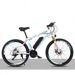 ZXL vélo ZXL Vélo Électrique Pour Adultes 26 '250W Vélo Électrique Pour Homme Femme Moteur À Engrenages Sans Balais À Grande Vitesse 21 Vitesses E-Bike, Bleu, Blanc