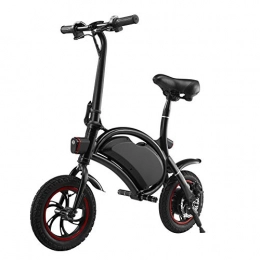 ZZQ vélo ZZQ Vlo lectrique Pliant avec Batterie Lithium-ION 36V 6AH intgre en Aluminium lger pour vlo lectrique Pliable, Black