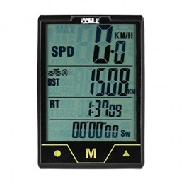 HXiaDyG Zubehör Fahrrad-TachometerDrahtlose / Kabelgebundene Fahrradcomputer-Hintergrundbeleuchtung Wasserfester Fahrrad-Tachometer KilometerzählerFahrradcomputerWasserdichtfür MTB Bike (Size:Wireless ; Color:Black)