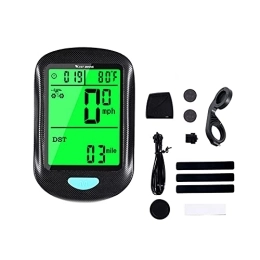 OMVOVSO Fahrrad-Tachometer,Fahrrad-Funkcomputer Wasserdichter Fahrrad-Wireless-Tachometer Und MTB-Tachometer Kilometerzähler Mit LCD-Display,Schwarz