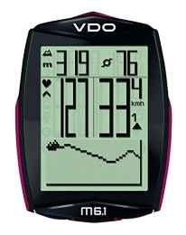 VDO M6.1 WL Fahrradcomputer, Mehrfarbig (schwarz / rosa)