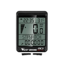 Vosarea Zubehör VOSAREA Fahrradcomputer Digital Drahtloser Wasserdichter Kilometerzähler Tachometer 5 Sprache Mountainbike Fahrrad MTB Zubehör