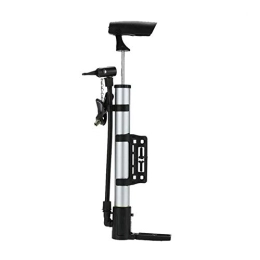 Generic Zubehör Fahrradzubehör Tragbare Mini-Fahrrad-Handluftpumpe-Kugel-Gummireifen-Pumpe Aluminiumlegierung Hochdruck Fahrrad MTB Mountain Bike Pump ( Color : Silver )