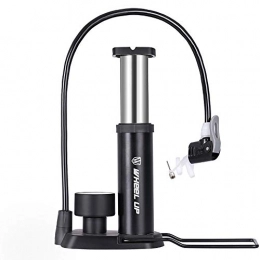 MEROURII Fahrradpumpen MEROURII Fußbetätigte Fahrradpumpe, Mini Fahrradbodenpumpe Fahrradreifen Luftpumpe Hochdruck 160 PSI für Straßen-, Berg- und BMX-Fahrräder (Black)