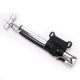 Sarahjers-Sport Zubehör Sarahjers-Sport Fahrradluftpumpe Track Pump Leichte Aluminium Mini tragbare Fahrrad-Ballpumpe mit montiertem Kit Fahrradzubehr (Farbe : Silber, Gre : 27cm)