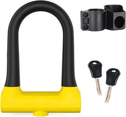 UPPVTE Zubehör UPPVTE Fahrrad U-förmiges Schloss, Anti-Diebstahl-Sicherheitsmotorrad-Roller-Zyklusschloss MTB Road Bike Wheel Lock 2 Tastenfahrradzubehör Fahrradschloss (Color : Black, Size : 15.5 * 15cm)