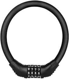 UPPVTE Zubehör UPPVTE Fahrradschloss 4-stellige Kombination, Anti-Diebstahl-Passwort-Ring-Sperre tragbare Mountainbike-Schloss Sicherheitsschloss Reitausrüstung Fahrradschloss (Color : Black, Size : 11x10.5cm)