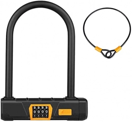 JQDMBH Fahrradschlösser JQDMBH Fahrradschloss mit Zahlen, Fahrradschloss 1 Set Bike u Lockkabel mit Montagehalterung for Rennrad Mountainbike Elektrische Fahrrad Falten Fahrrad Tolles Fahrrad Sicherheitstool