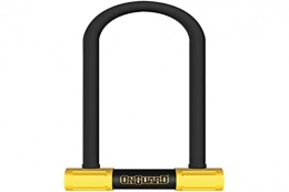 On-Guard Fahrradschlösser Onguard Smart Alarm U-Lock Diebstahlsicherung für Erwachsene, Unisex, Schwarz / Gelb, 124 x 208 mm – 16 mm